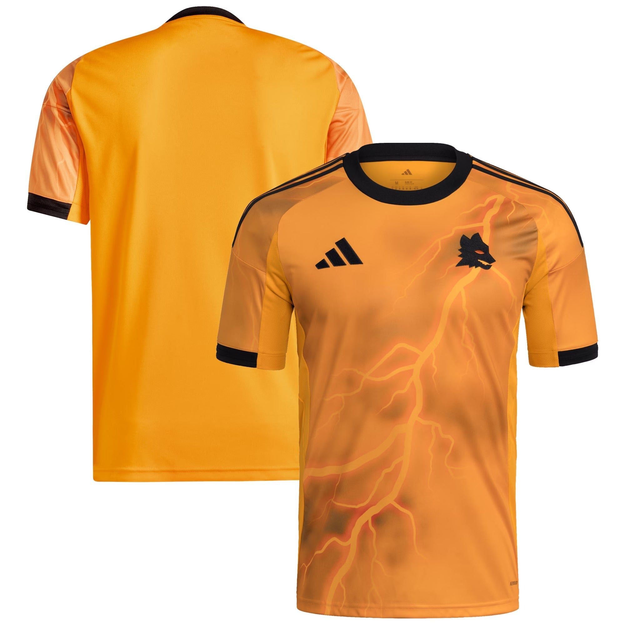 AS Roma Selfika 2025/26 Away Custom Jersey – Authentic Short Sleeve - Orange