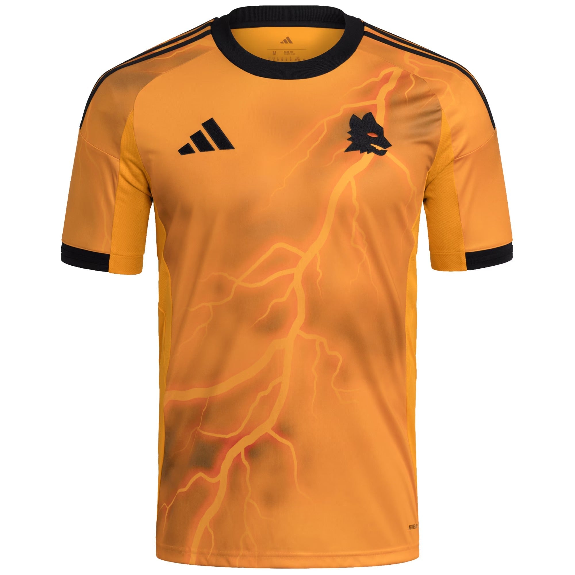 AS Roma Selfika 2025/26 Away Custom Jersey – Authentic Short Sleeve - Orange