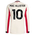 Alexis Mac Allister Liverpool Selfika 2025/26 Away Long Sleeve Player Jersey - White
