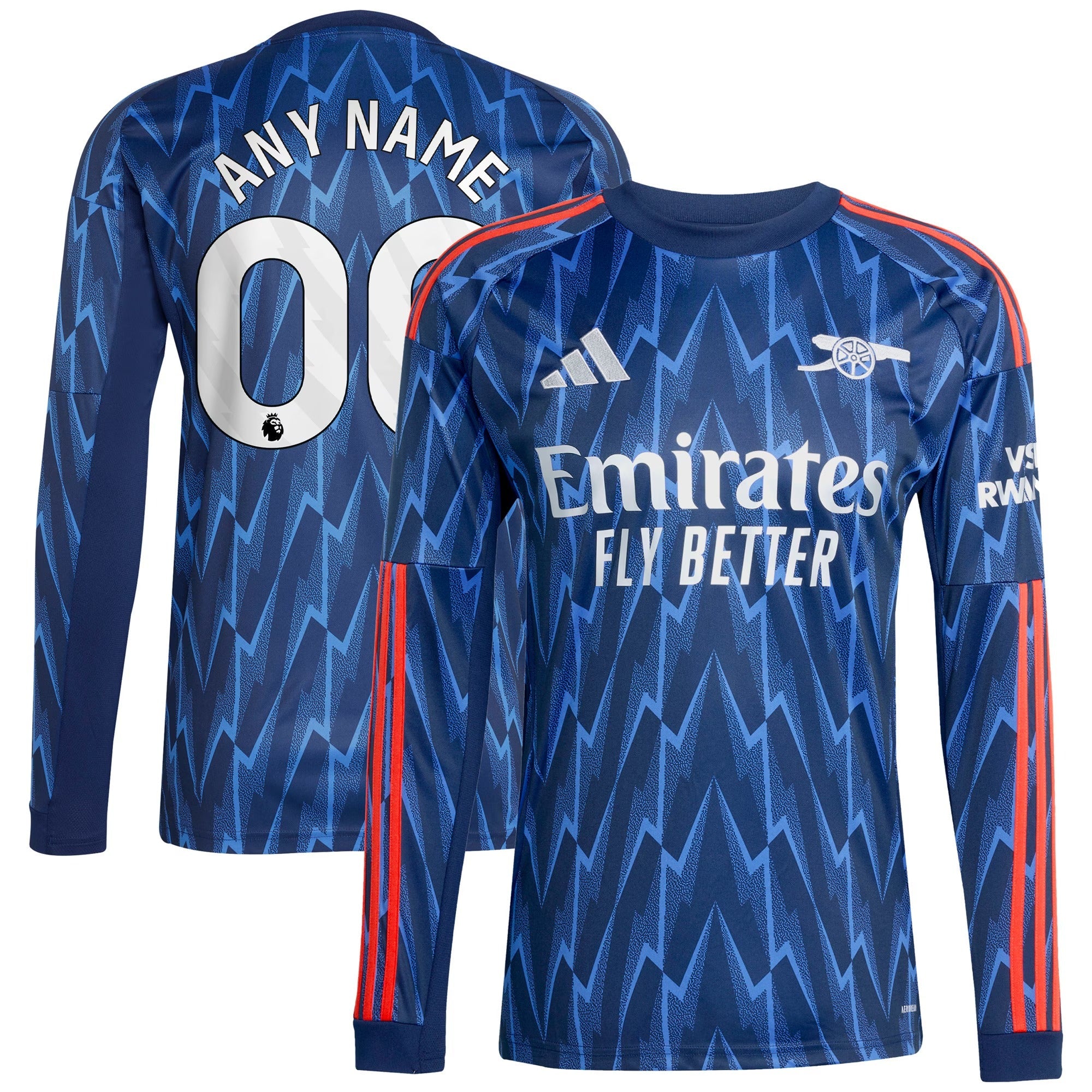 Arsenal Selfika 2025/26 Away Long Sleeve Customized Jersey - Blue