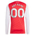 Arsenal Selfika 2025/26 Home Long Sleeve Custom Jersey - Red