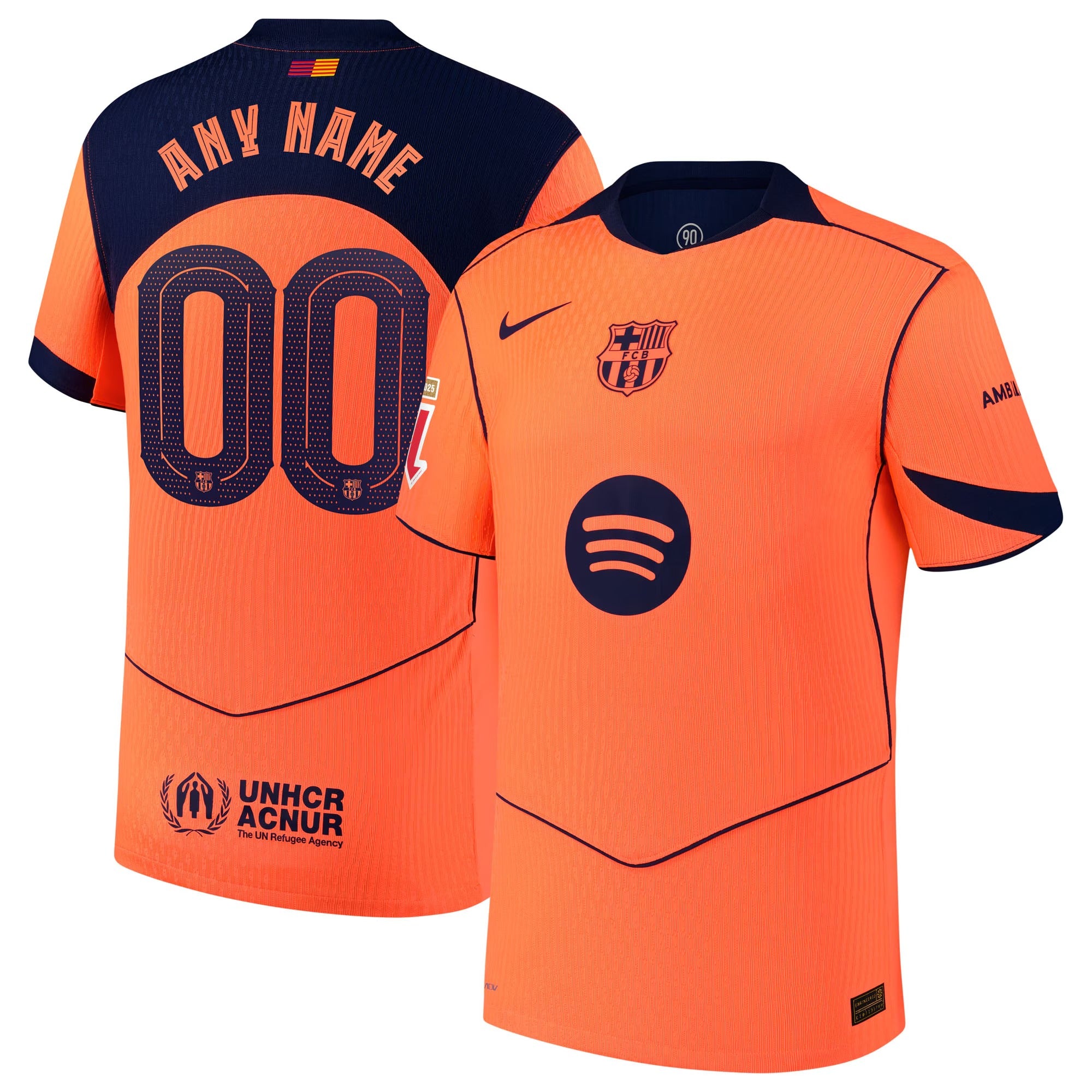 Barcelona Selfika 2025/26 Third Custom Jersey - Orange