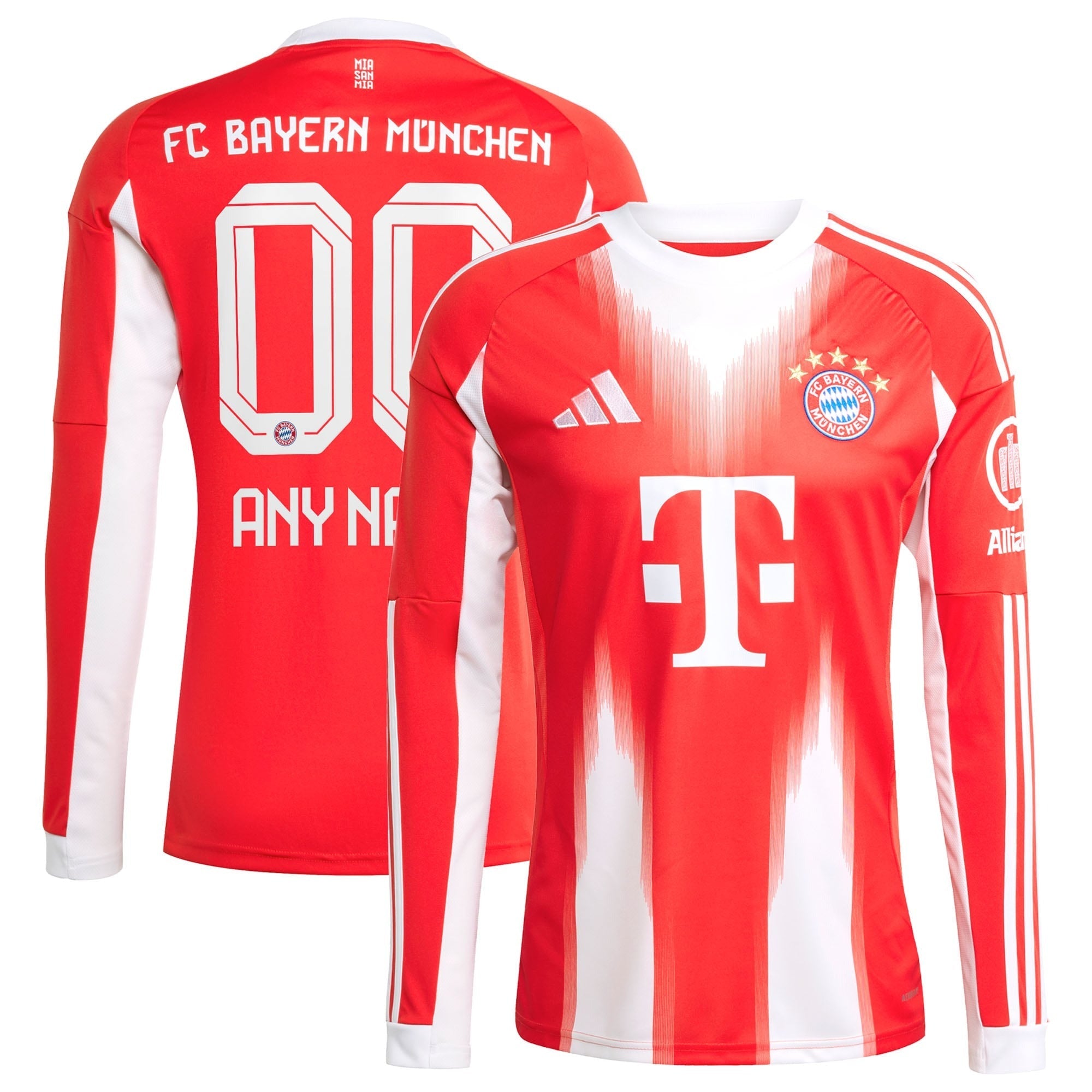 Bayern Munich Selfika 2025/26 Home Long Sleeve Custom Jersey - Red