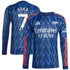 Bukayo Saka Arsenal Selfika 2025/26 Away Long Sleeve Player Jersey - Blue