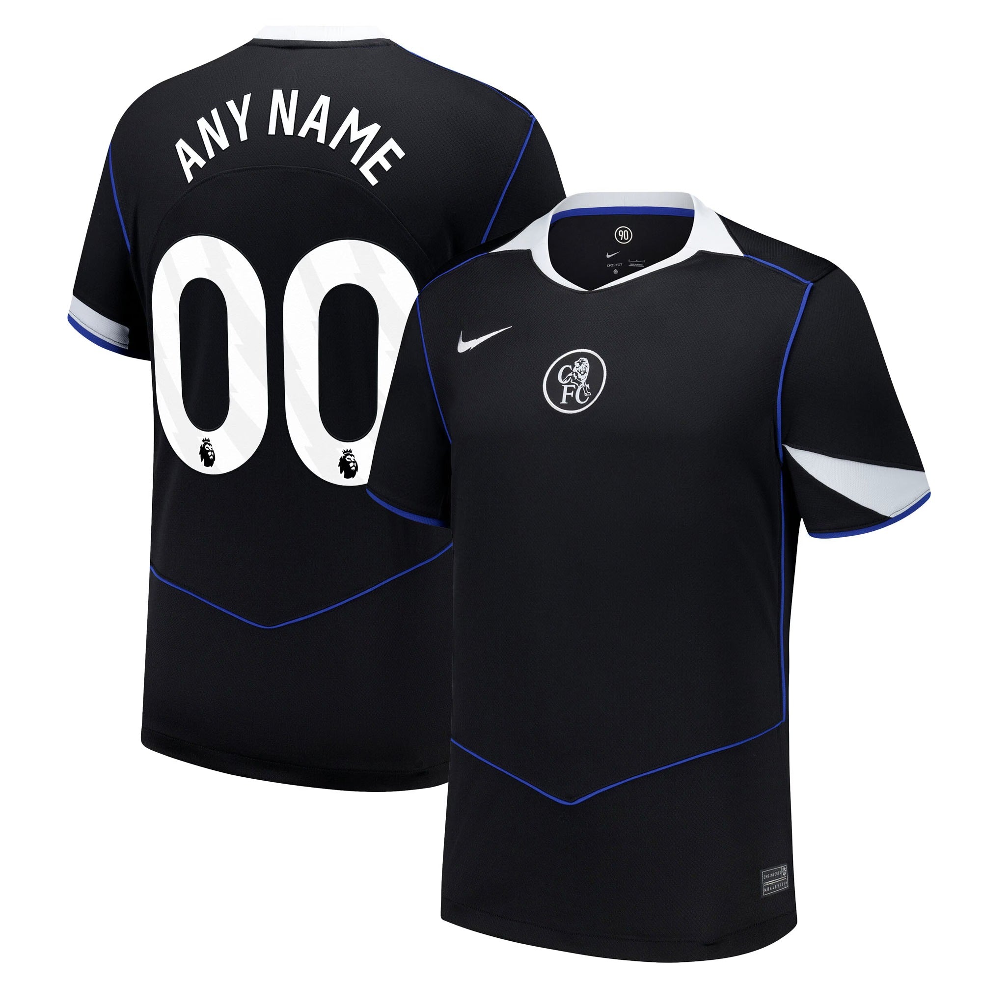 Chelsea Selfika 2025/26 Third Custom Jersey - Black