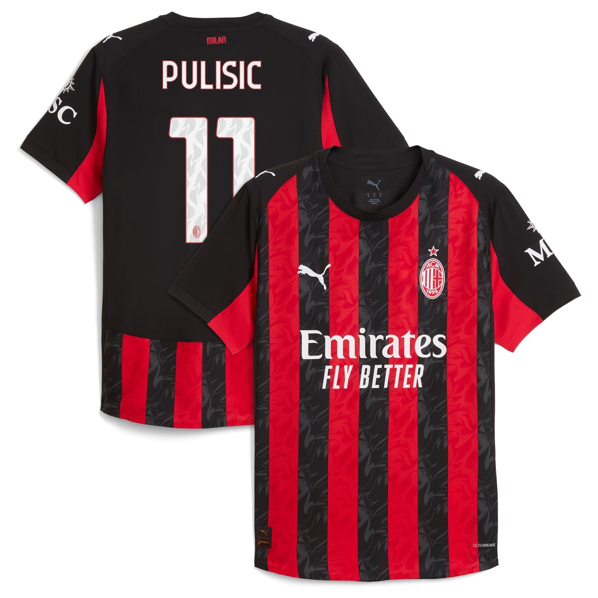 Christian Pulisic AC Milan Selfika 2025/26 Home Player Jersey - Red