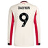 Darwin Núñez Liverpool Selfika 2025/26 Away Long Sleeve Player Jersey - White