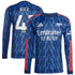 Declan Rice Arsenal Selfika 2025/26 Away Long Sleeve Player Jersey - Blue