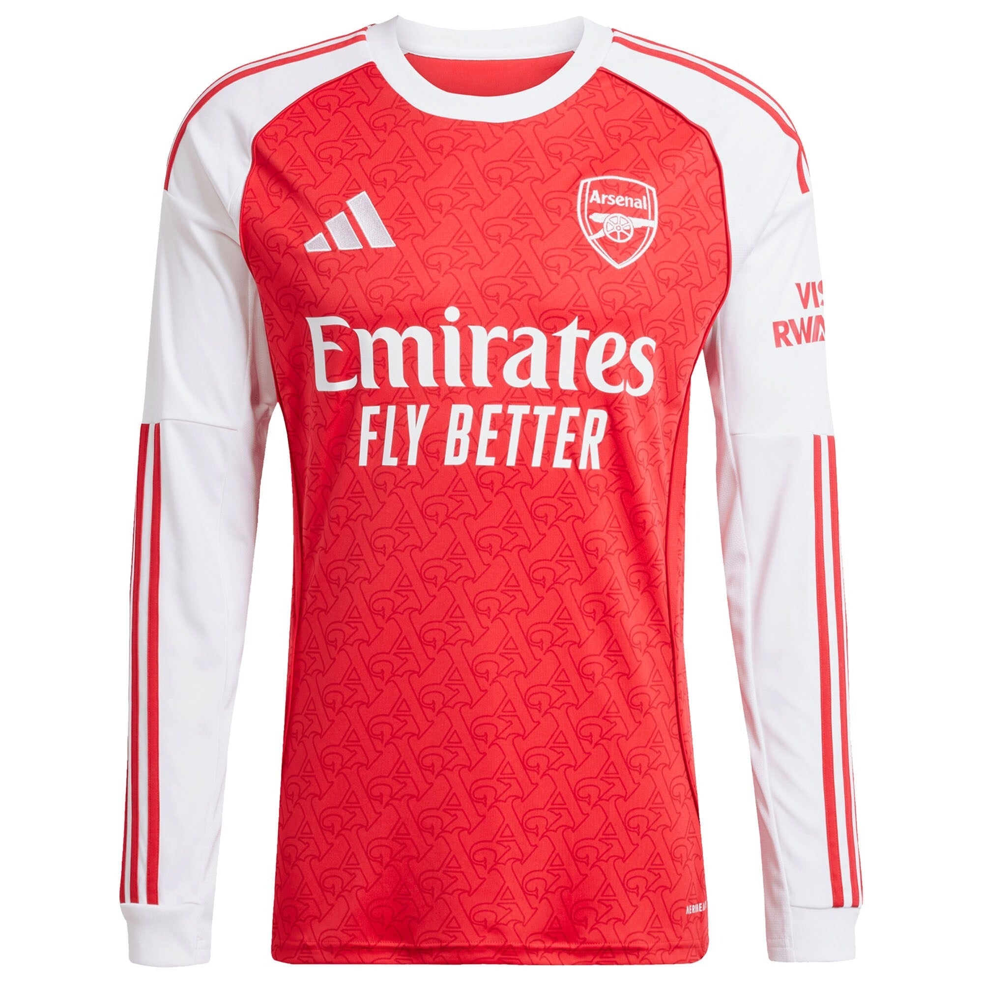 Declan Rice Arsenal Selfika 2025/26 Home Long Sleeve Player Jersey - Red