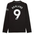 Erling Haaland Manchester City Selfika 2025/26 Away Long Sleeve Player Jersey - Black