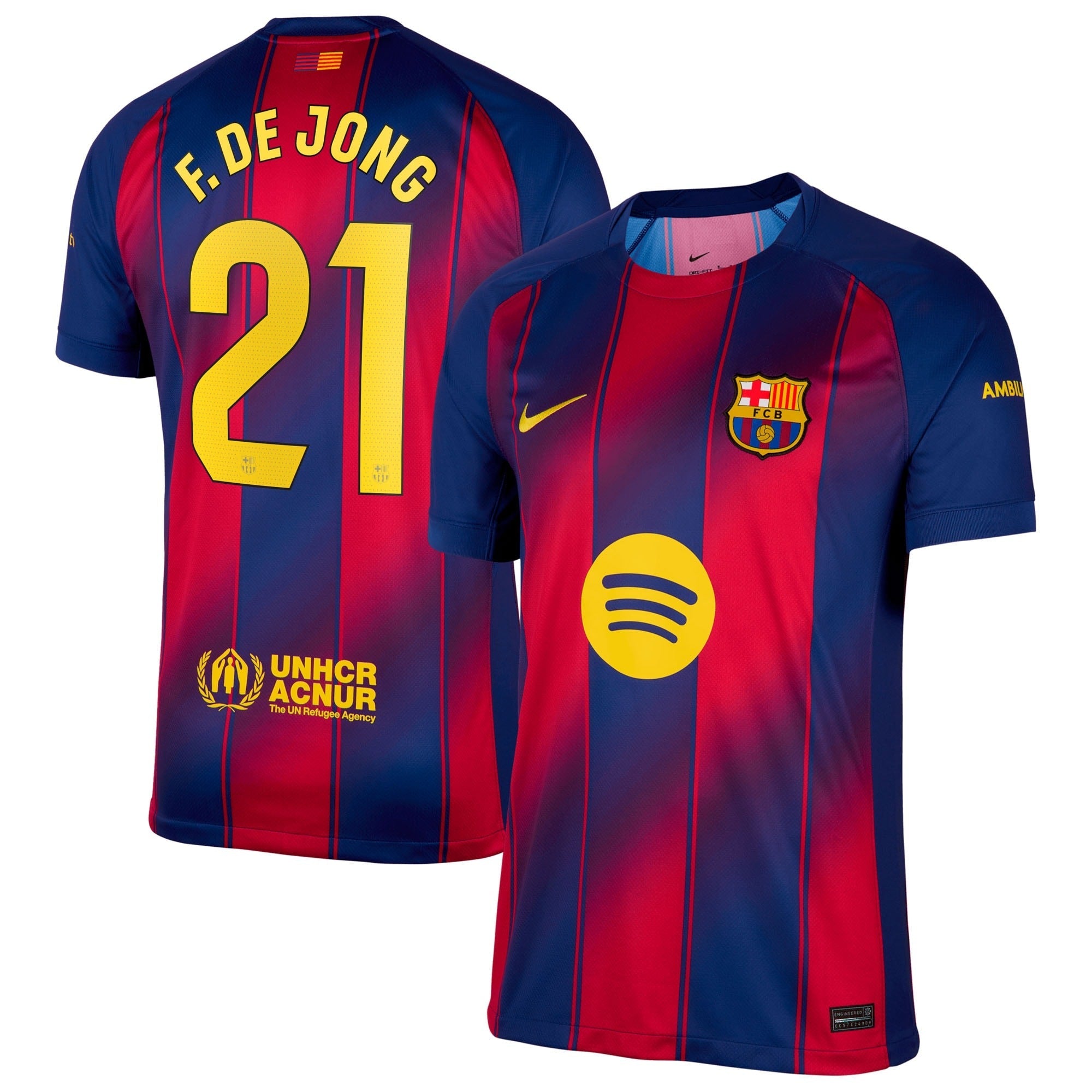Frenkie de Jong Barcelona Selfika 2025/26 Home Jersey - Navy