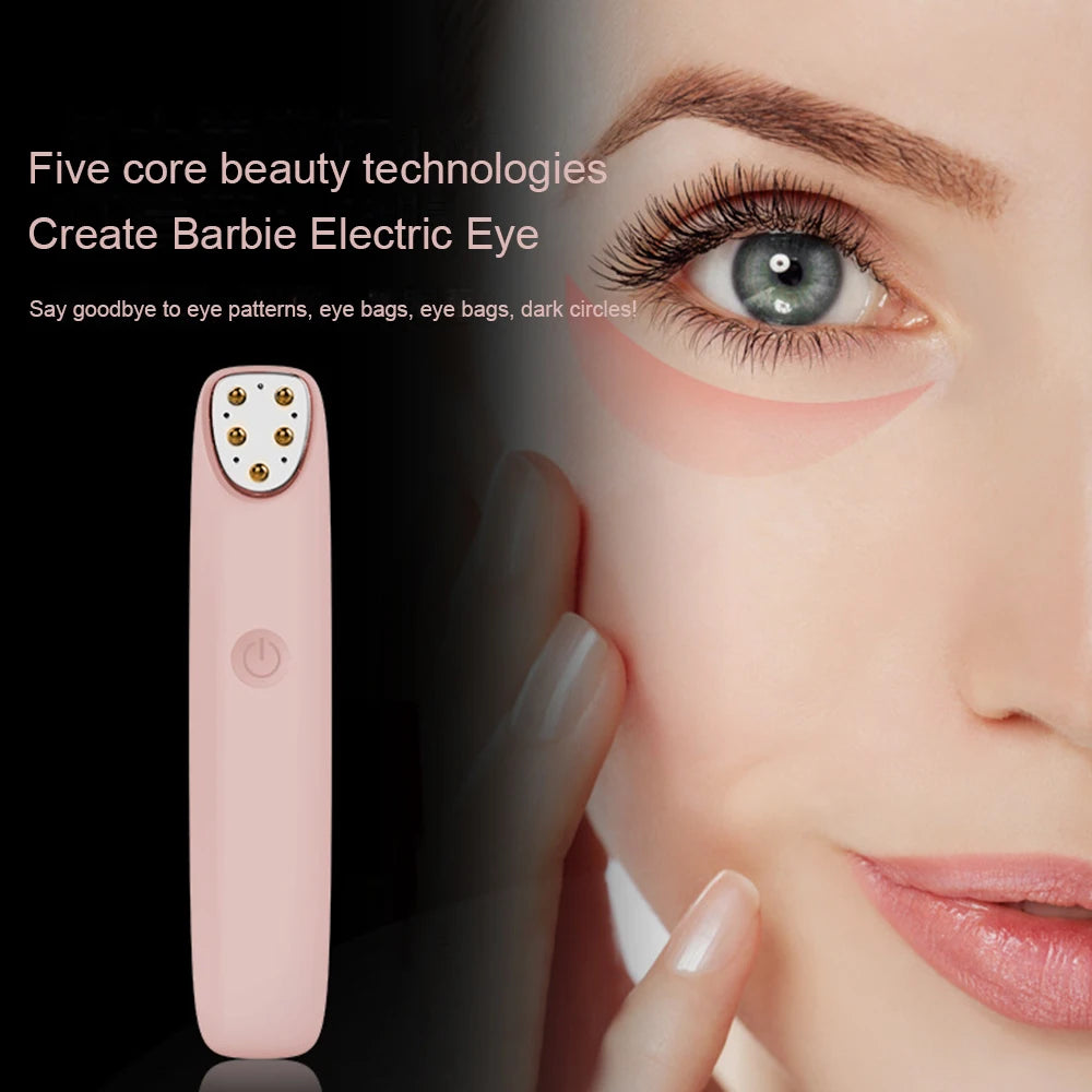 Alwafore Electric Eye Massager Pen – RF, EMS Microcurrent, Red Light, Vibration, USB Rechargeable