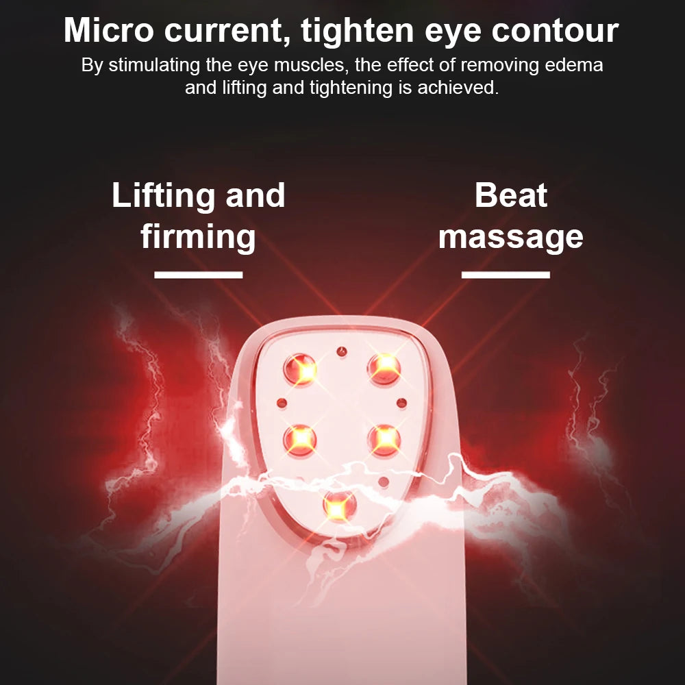 Alwafore Electric Eye Massager Pen – RF, EMS Microcurrent, Red Light, Vibration, USB Rechargeable