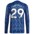 Kai Havertz Arsenal Selfika 2025/26 Away Long Sleeve Player Jersey - Blue