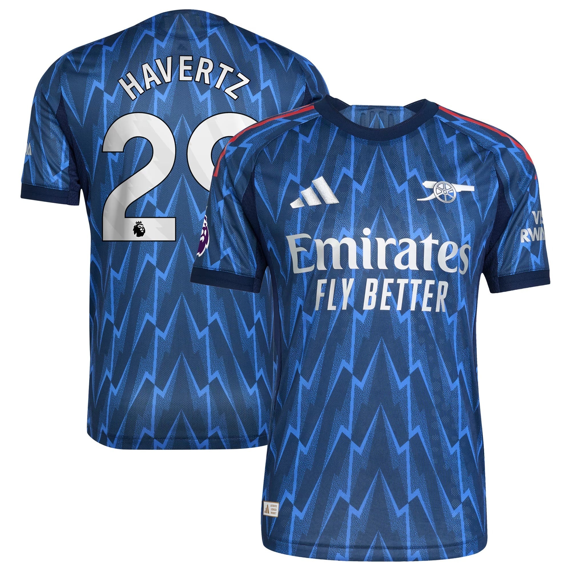 Kai Havertz Arsenal Selfika 2025/26 Away Player Jersey - Blue