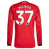 Kobbie Mainoo Manchester United Selfika Home 2025/26 Player Long Sleeve Jersey - Red