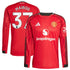 Kobbie Mainoo Manchester United Selfika Home 2025/26 Player Long Sleeve Jersey - Red