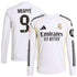 Kylian Mbappé Real Madrid Selfika 2025/26 Home Long Sleeve Jersey - White