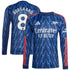 Martin Ødegaard Arsenal Selfika 2025/26 Away Long Sleeve Player Jersey - Blue