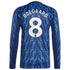 Martin Ødegaard Arsenal Selfika 2025/26 Away Long Sleeve Player Jersey - Blue
