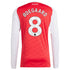 Martin Ødegaard Arsenal Selfika 2025/26 Home Long Sleeve Player Jersey - Red