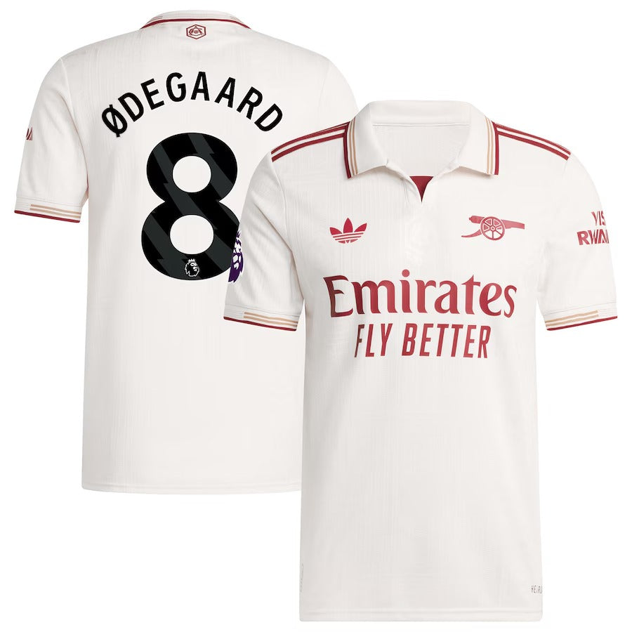 Martin Ødegaard Arsenal Selfika 2025/26 Third Player Jersey - White