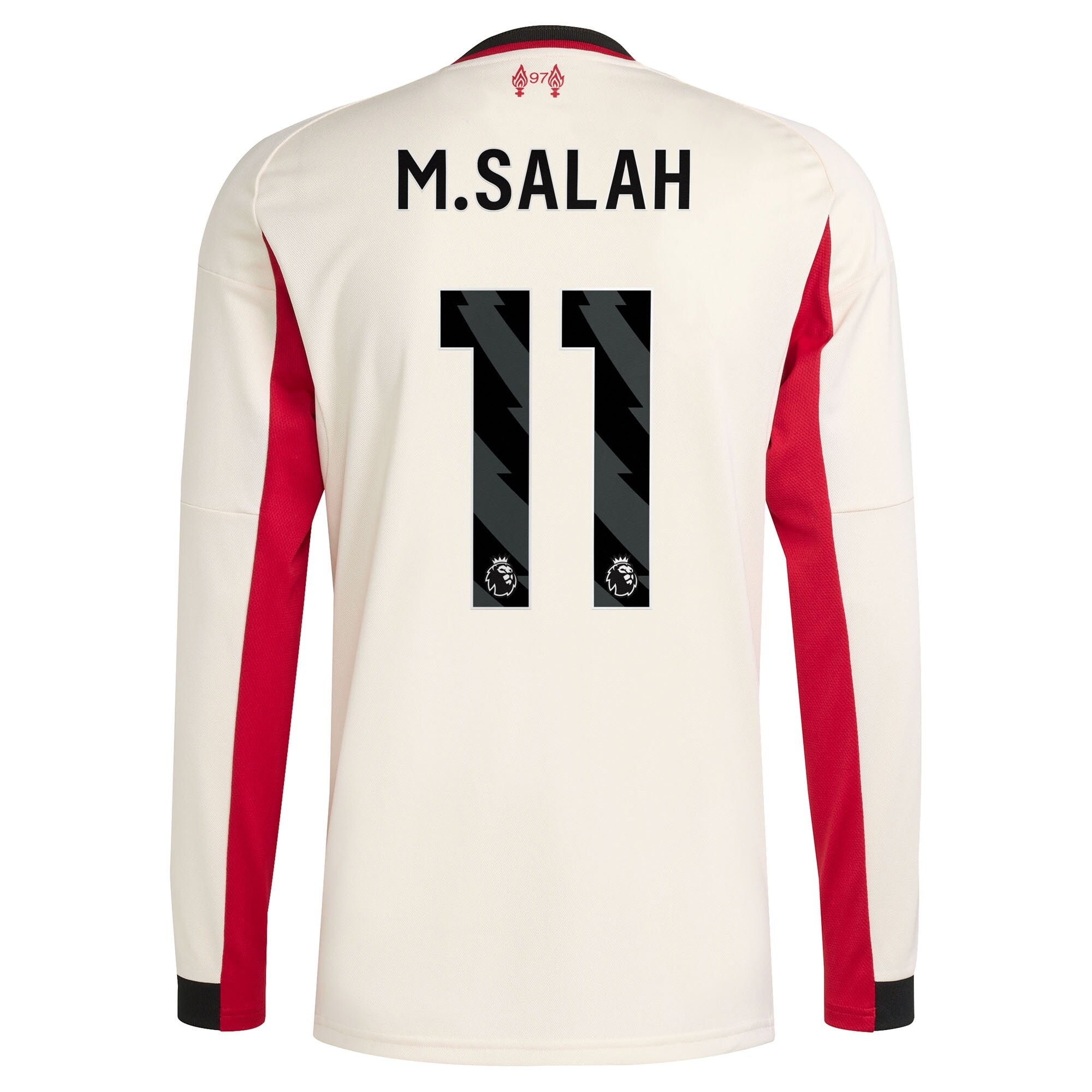 Mohamed Salah Liverpool Selfika 2025/26 Away Long Sleeve Player Jersey - White