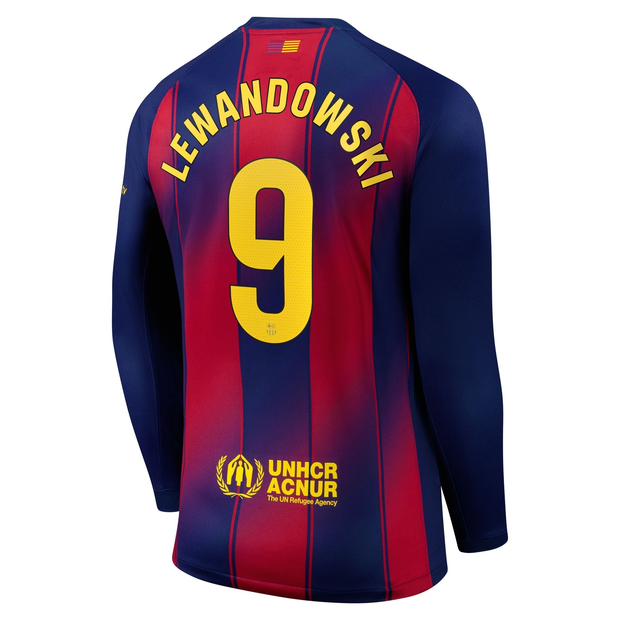 Selfika Robert Lewandowski Barcelona 2025/26 Home Long Sleeve Jersey - Navy