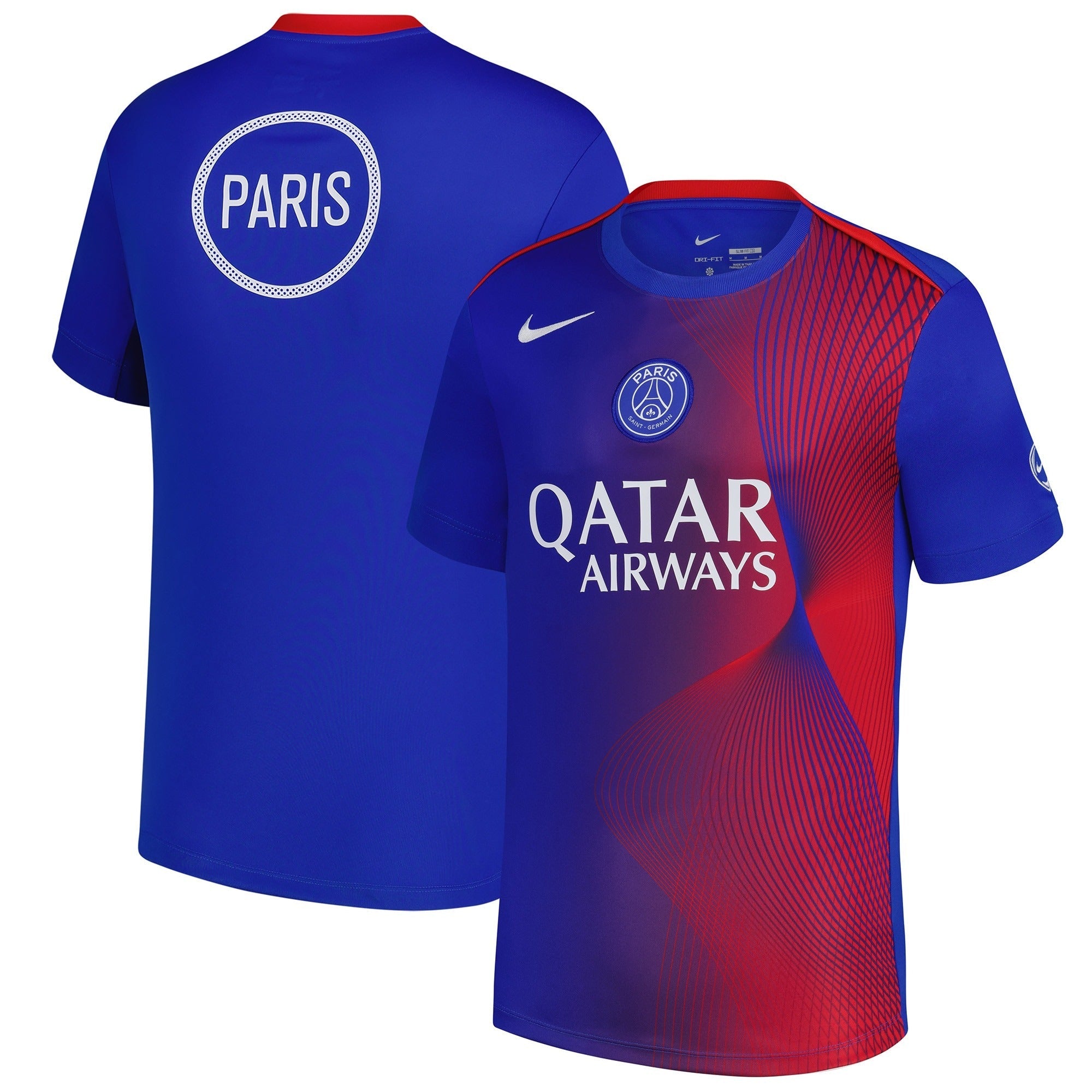 Paris Saint-Germain Selfika Third 2025/26 Academy Pro Pre-Match Top - Royal