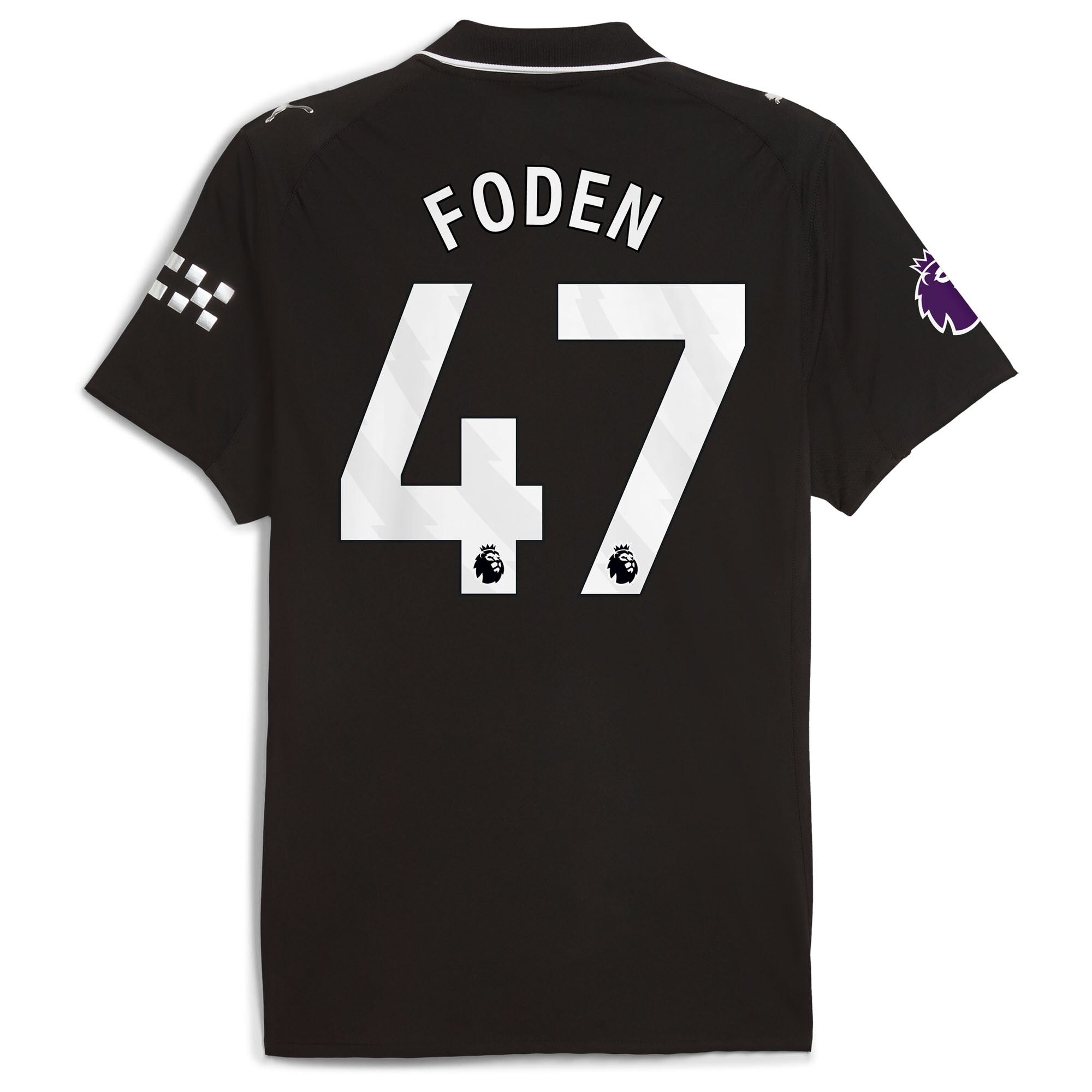 Phil Foden Manchester City Selfika 2025/26 Away Player Jersey - Black