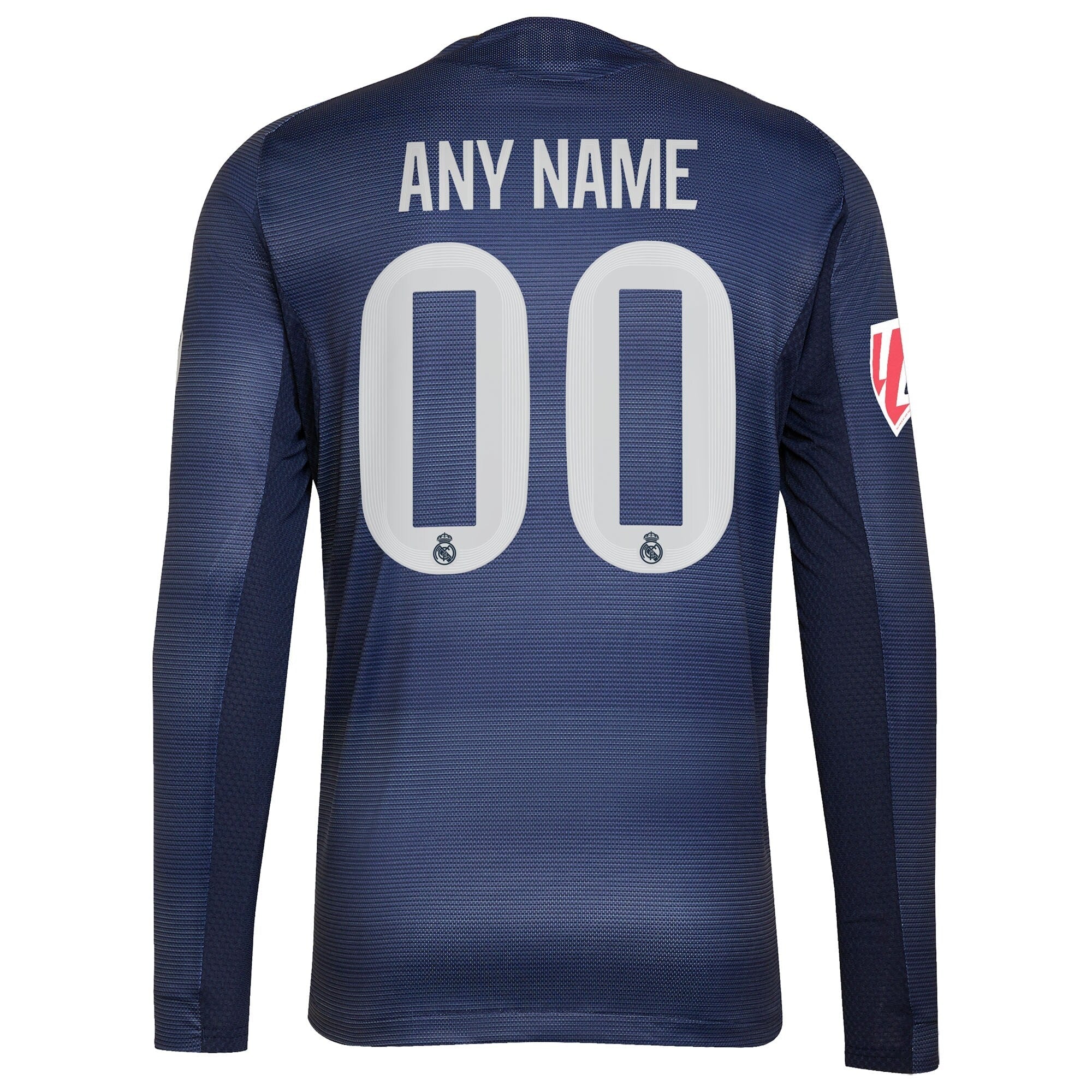 Real Madrid Selfika 2025/26 Away Long Sleeve Custom Jersey - Blue
