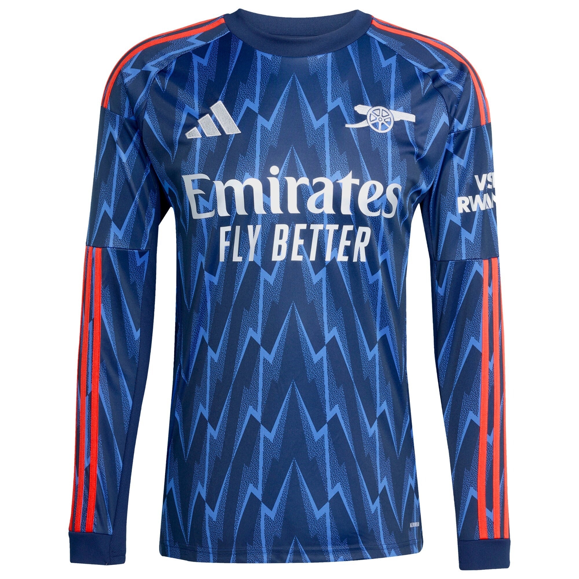 Riccardo Calafiori Arsenal Selfika 2025/26 Away Long Sleeve Player Jersey - Blue