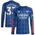 Riccardo Calafiori Arsenal Selfika 2025/26 Away Long Sleeve Player Jersey - Blue