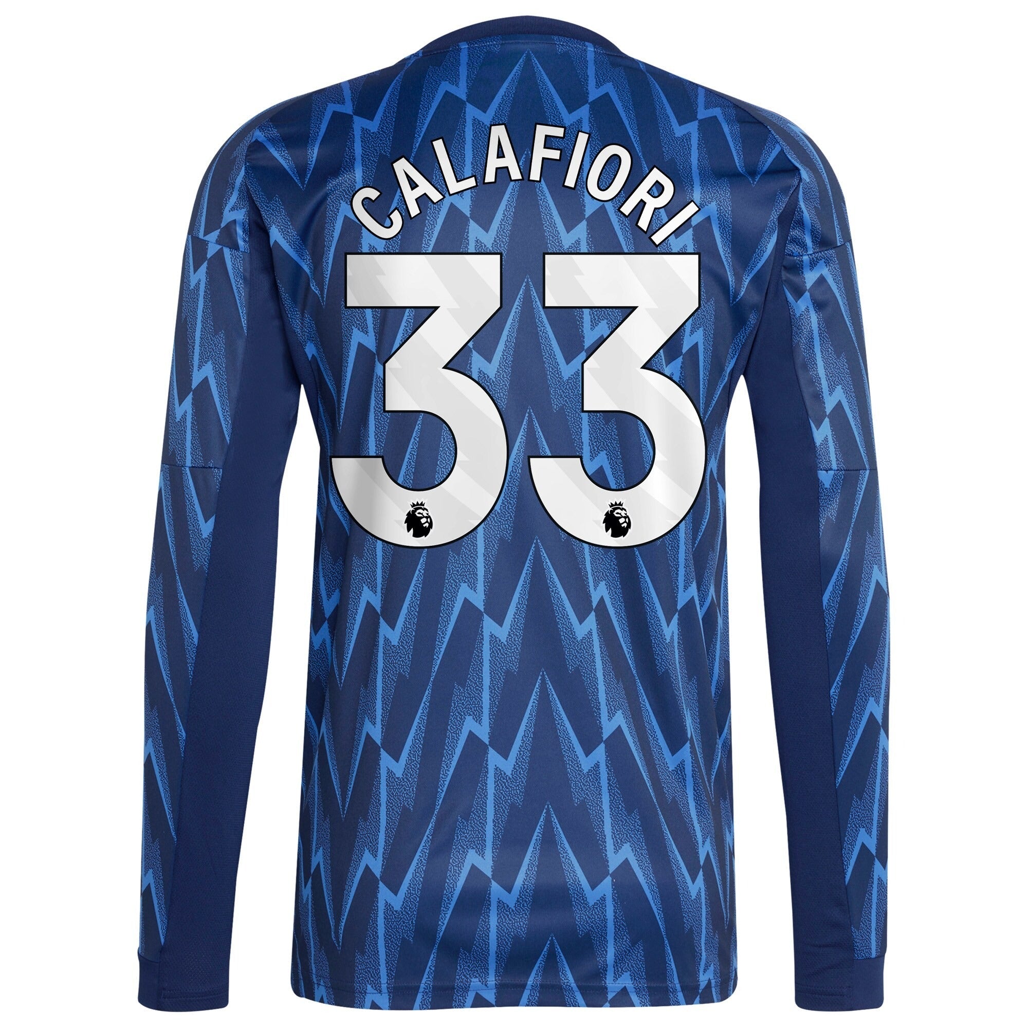 Riccardo Calafiori Arsenal Selfika 2025/26 Away Long Sleeve Player Jersey - Blue
