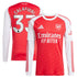 Riccardo Calafiori Arsenal Selfika 2025/26 Home Long Sleeve Player Jersey - Red