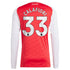 Riccardo Calafiori Arsenal Selfika 2025/26 Home Long Sleeve Player Jersey - Red