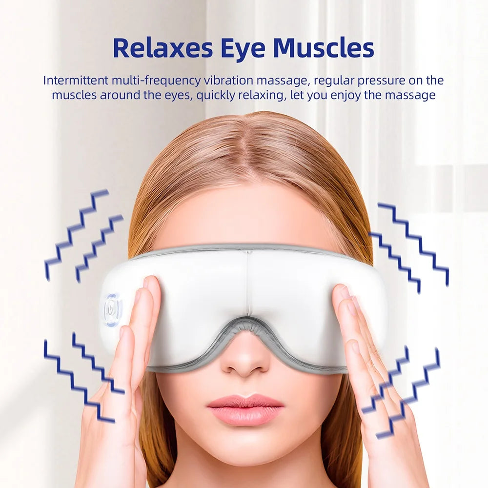 foreverlily 3D Airbag Vibration Eye Massager – Heating, Kneading Relaxation Aid with Built-in Music