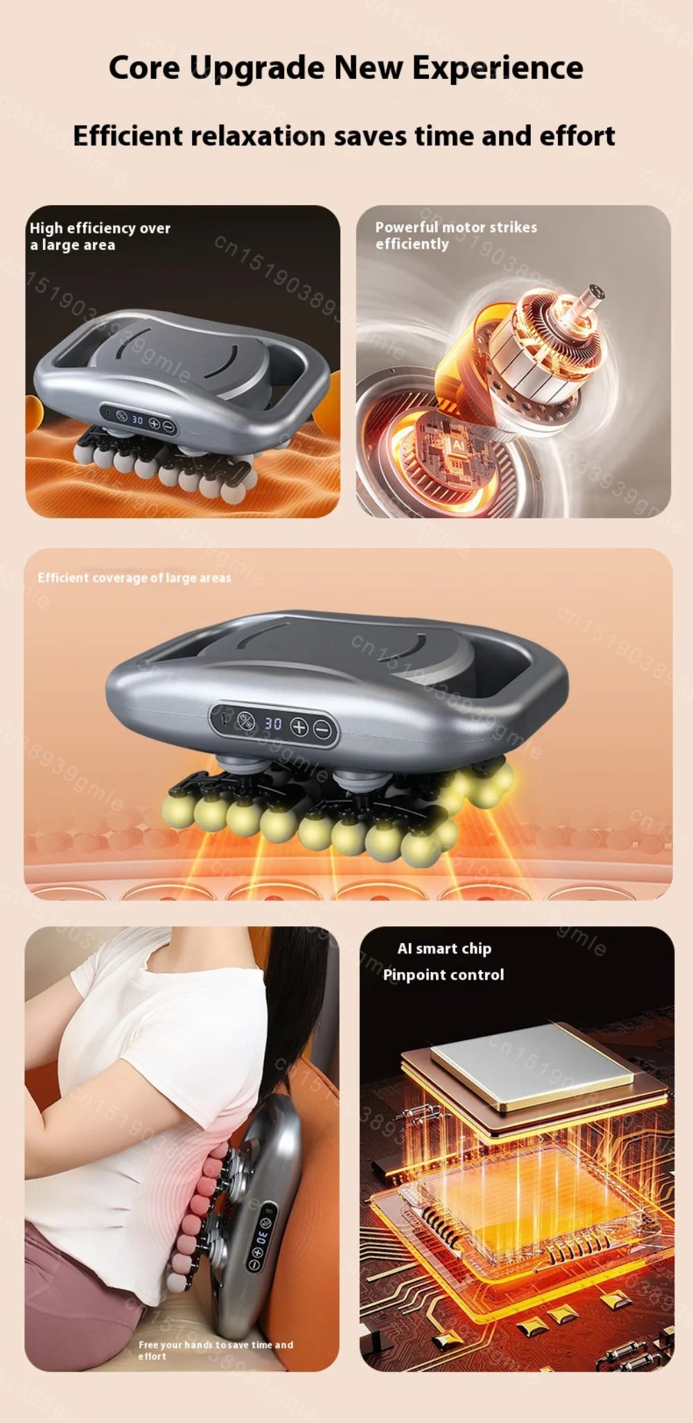 Selfika™ Professional Muscle Massage Gun – 9 Modes Deep Tissue Percussion Massager for Full Body Recovery