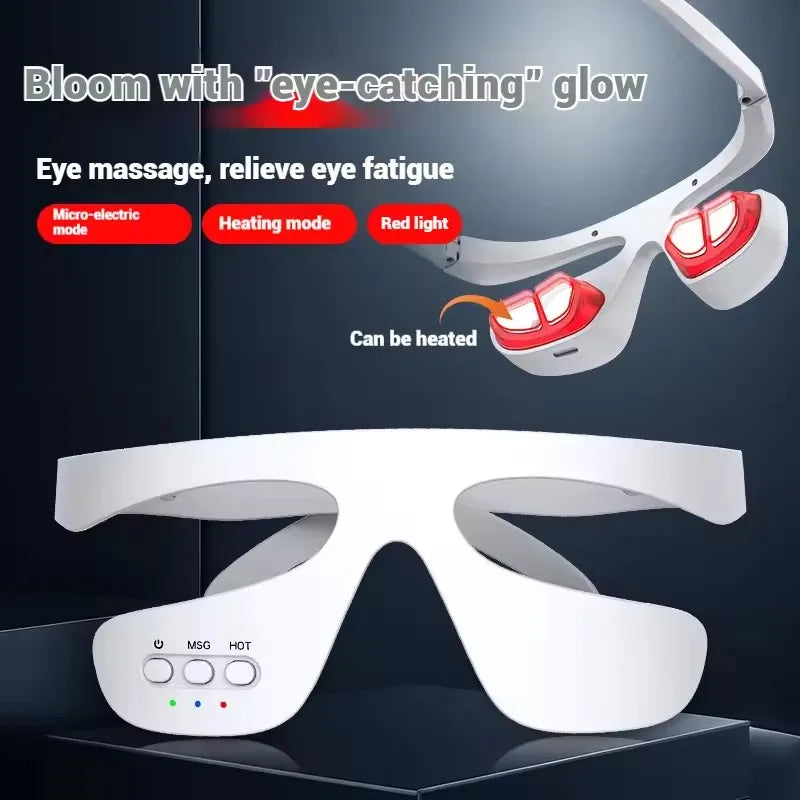vilnason 3D Visual Eye Massager – Red Light, EMS Micro-Current, Heat for Dark Circle Appearance and Relaxation