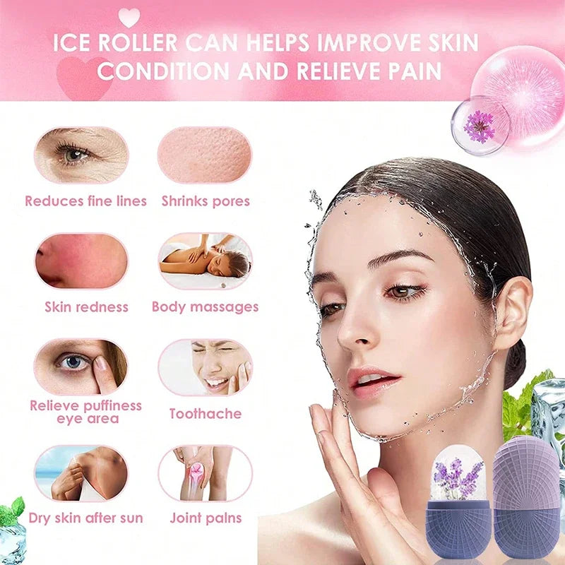 MOOYOU Upgraded Silicone Ice Roller for Face & Eyes – Facial Massager, Cooling & Refreshing Skin Care