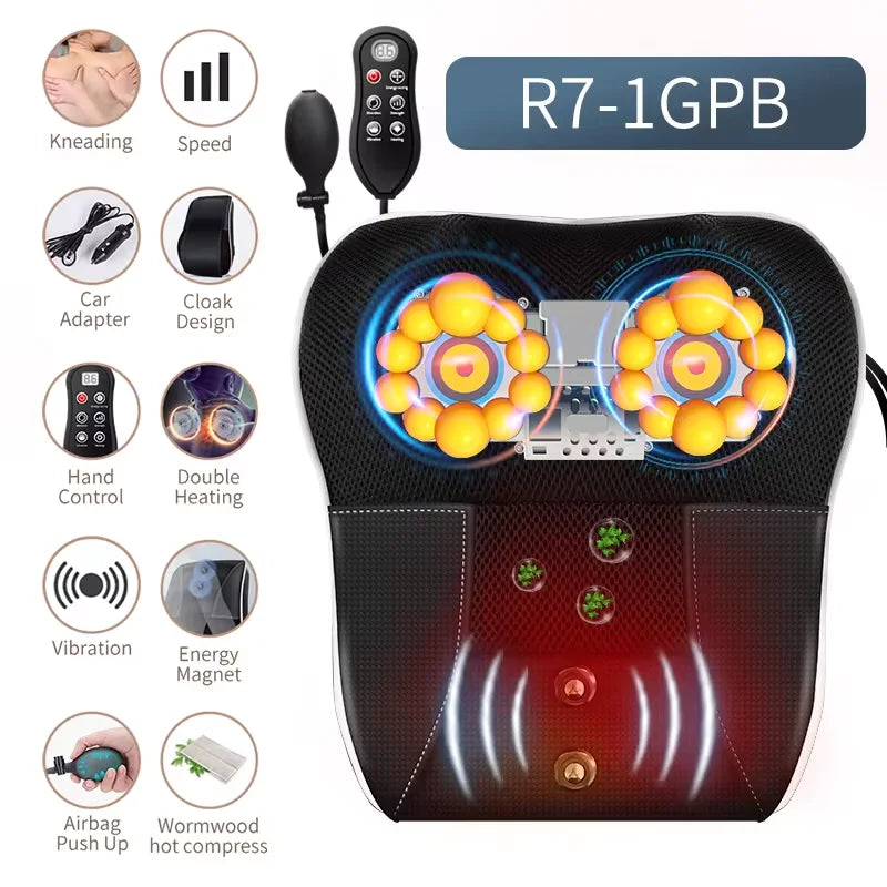 Selfika Intelligent 20-Node Deep Tissue Massage Pillow with Airbag Support & Heat