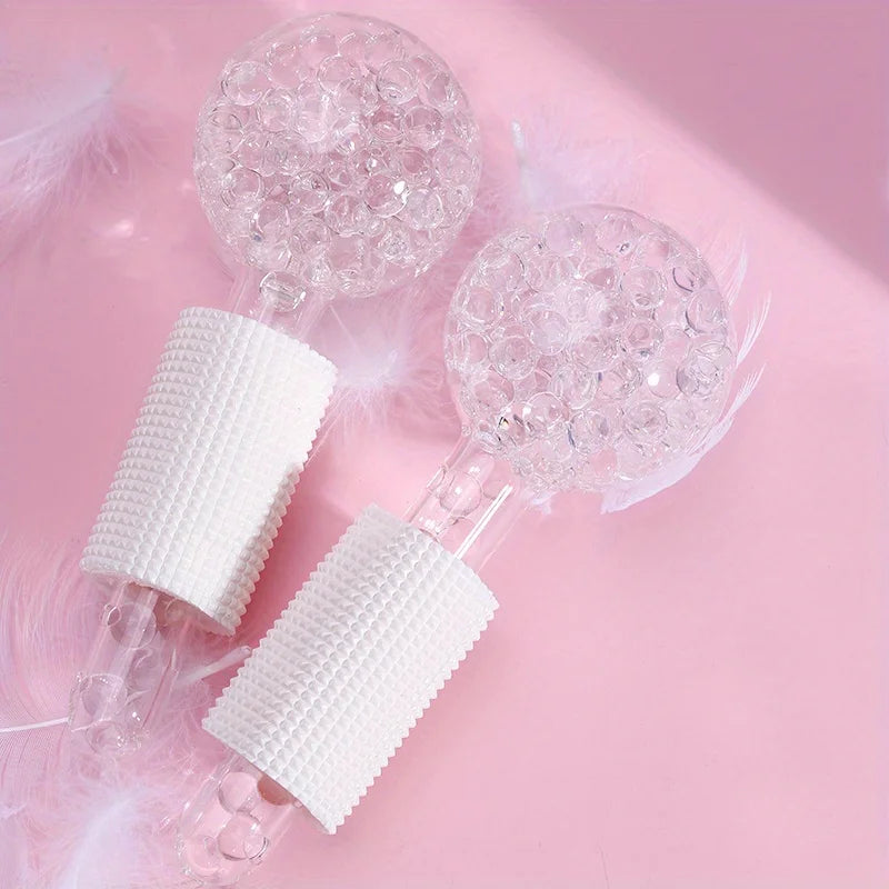 Generic 2Pcs Facial Ice Globes Set – Cooling Balls Massager for Face & Eyes, Reduces Puffiness Appearance
