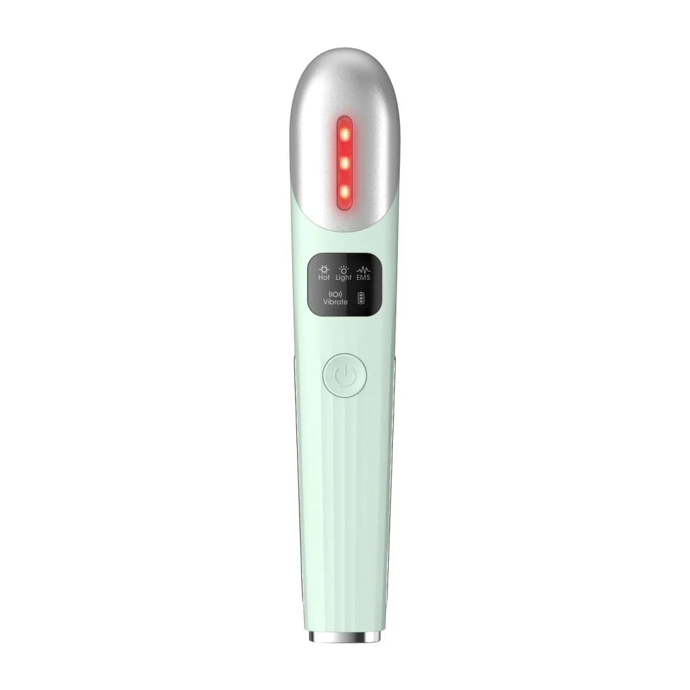 miitina EMS Microcurrent Facial Wand – Red Light, Heat, Vibration, Anti-Wrinkle Appearance, USB Rechargeable