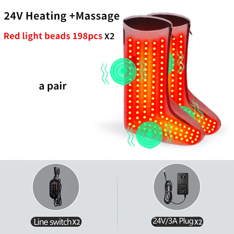 Selfika Heated Wellness Boot with Red Light Technology & Vibration Massage