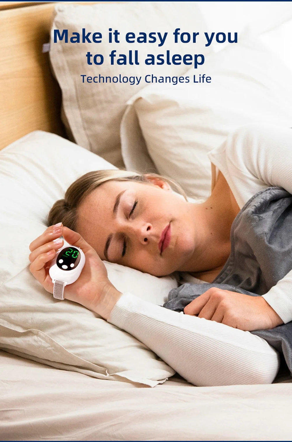 Generic Microcurrent/EMS Sleep Aid Device – Palm Pulse Massager, Handheld Relaxation Helper