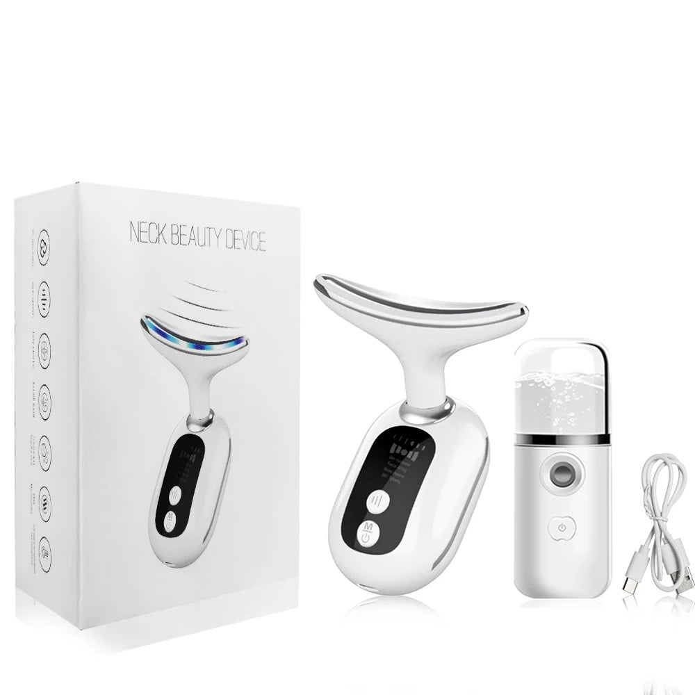 peicon EMS Microcurrent Neck & Face Lifting Massager – Red Light, Heat, Anti-Aging Appearance Device