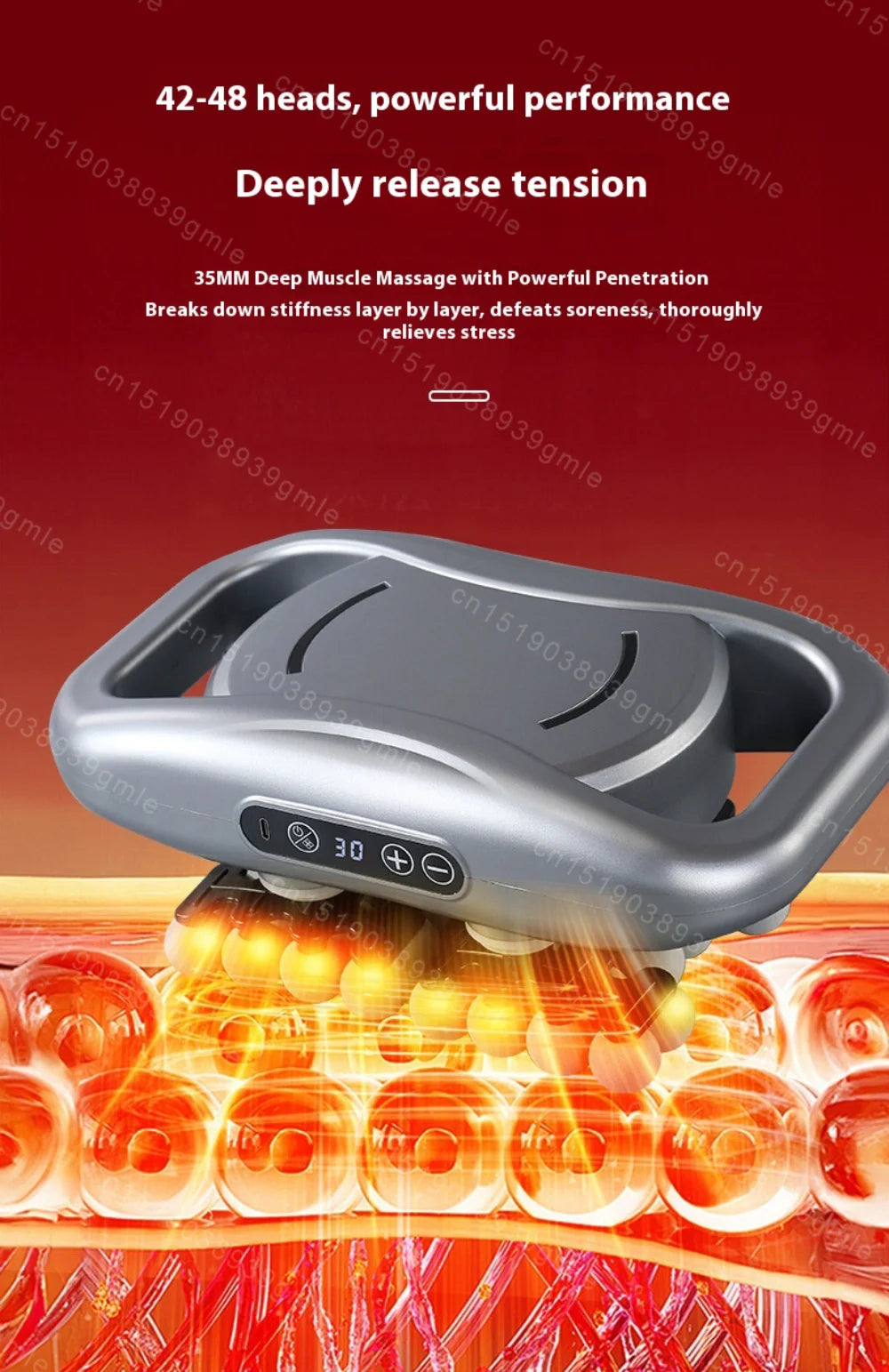 Selfika™ Professional Muscle Massage Gun – 9 Modes Deep Tissue Percussion Massager for Full Body Recovery