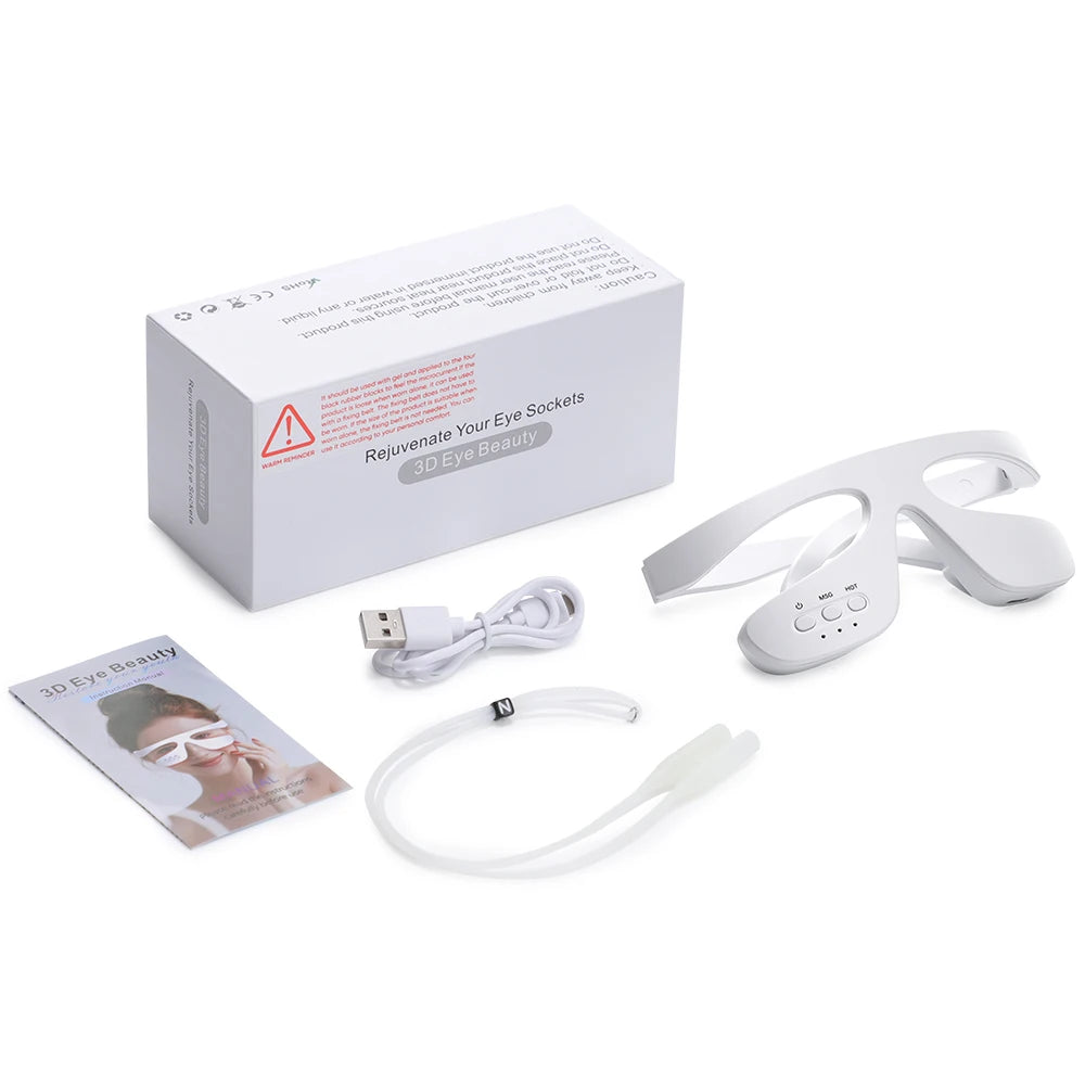 Hailicare EMS Red Light Therapy Eye Massager – Heated, Microcurrent, Dark Circle Appearance & Fatigue Relief