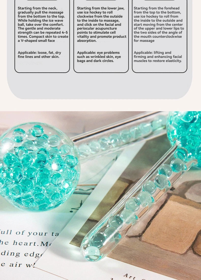 Generic 2Pcs Facial Ice Globes Set – Cooling Balls Massager for Face & Eyes, Reduces Puffiness Appearance