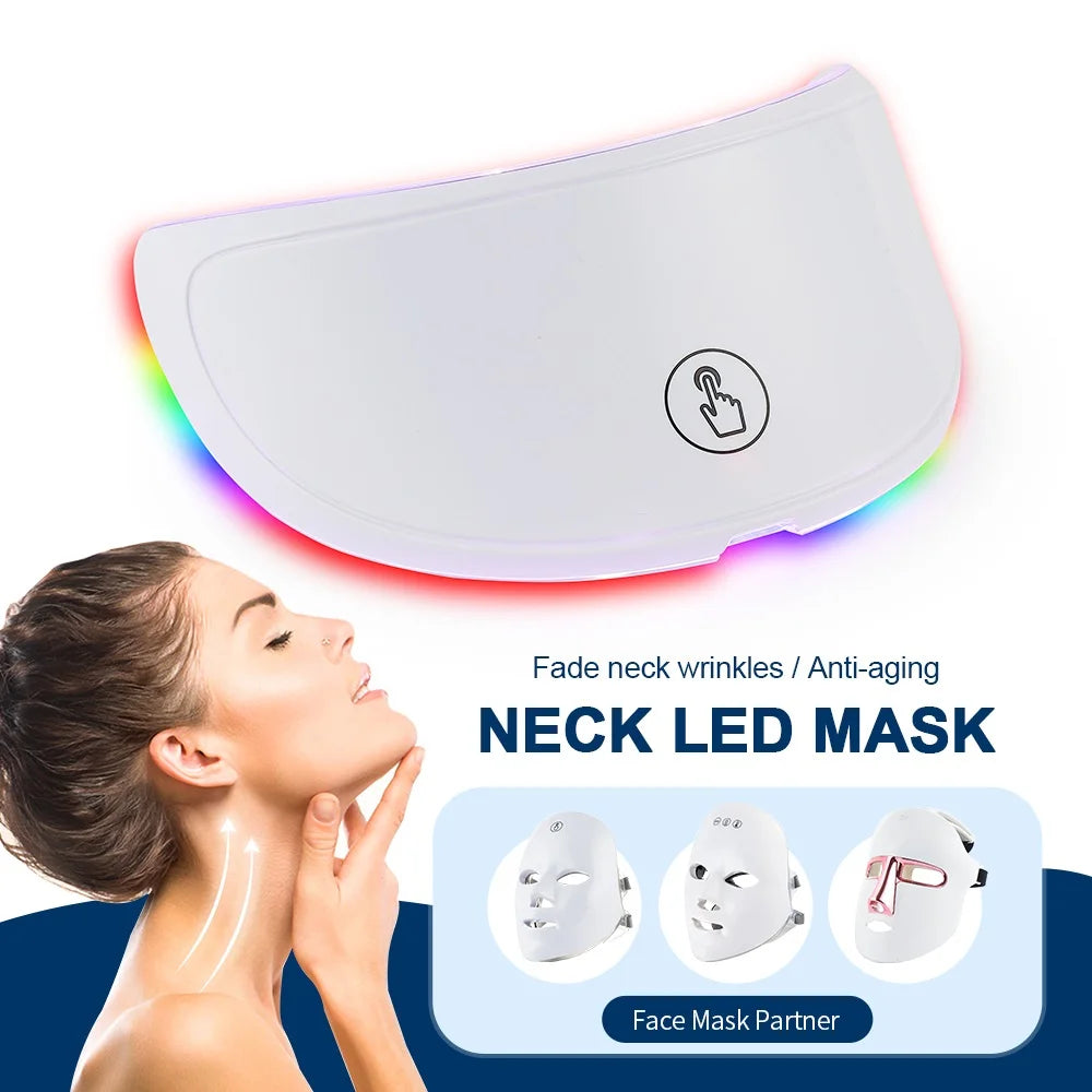 foreverlily 7-Color LED Light Therapy Mask – Facial & Neck Skin Care Massager (Electric)